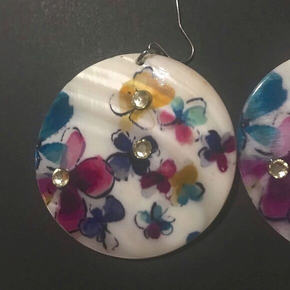 Floral Statement Earrings - Picture 3 of 6
